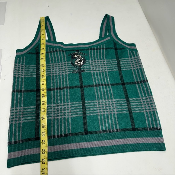 HARRY POTTER Green Plaid Tank Top with Snake Emblem SIZE 2X - Picture 4 of 9
